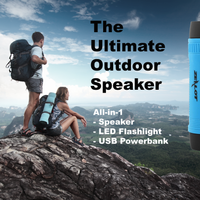 The Ultimate Outdoor Portable Speaker with LED Flashlight & Powerbank