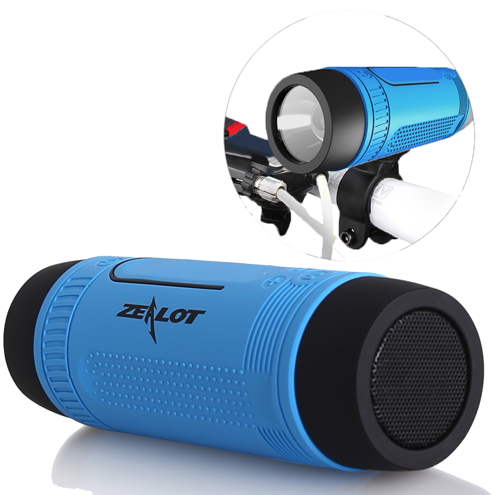 The Ultimate Outdoor Portable Speaker with LED Flashlight & Powerbank